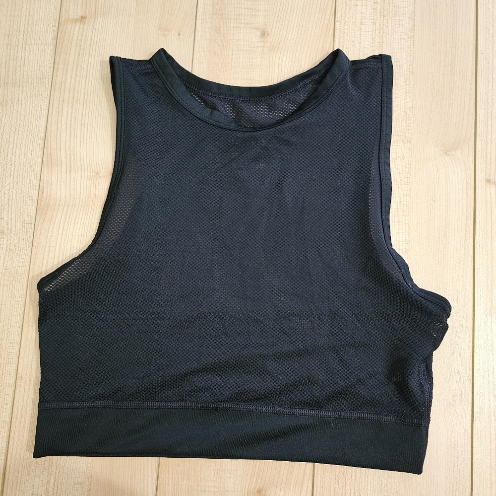 Black Nike Mesh Crop Top